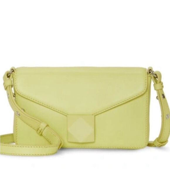 Vince Camuto Leather Crossbody Handbag Women's Lefto Celery Juice  NWT - Picture 1 of 5
